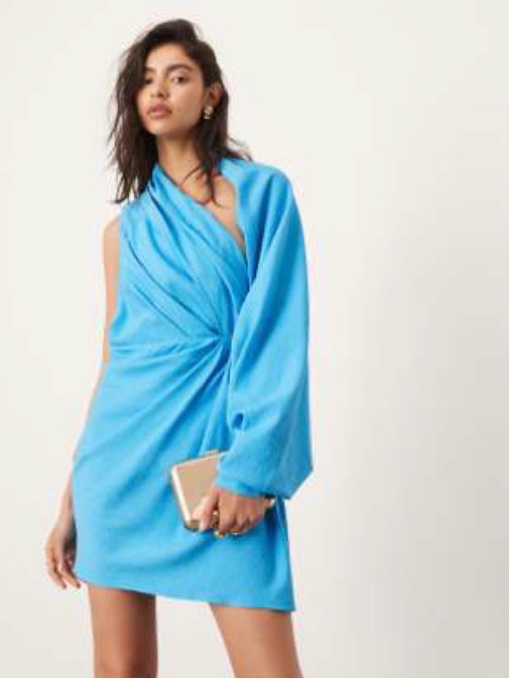 Vibrant Turquoise Draped Tunic